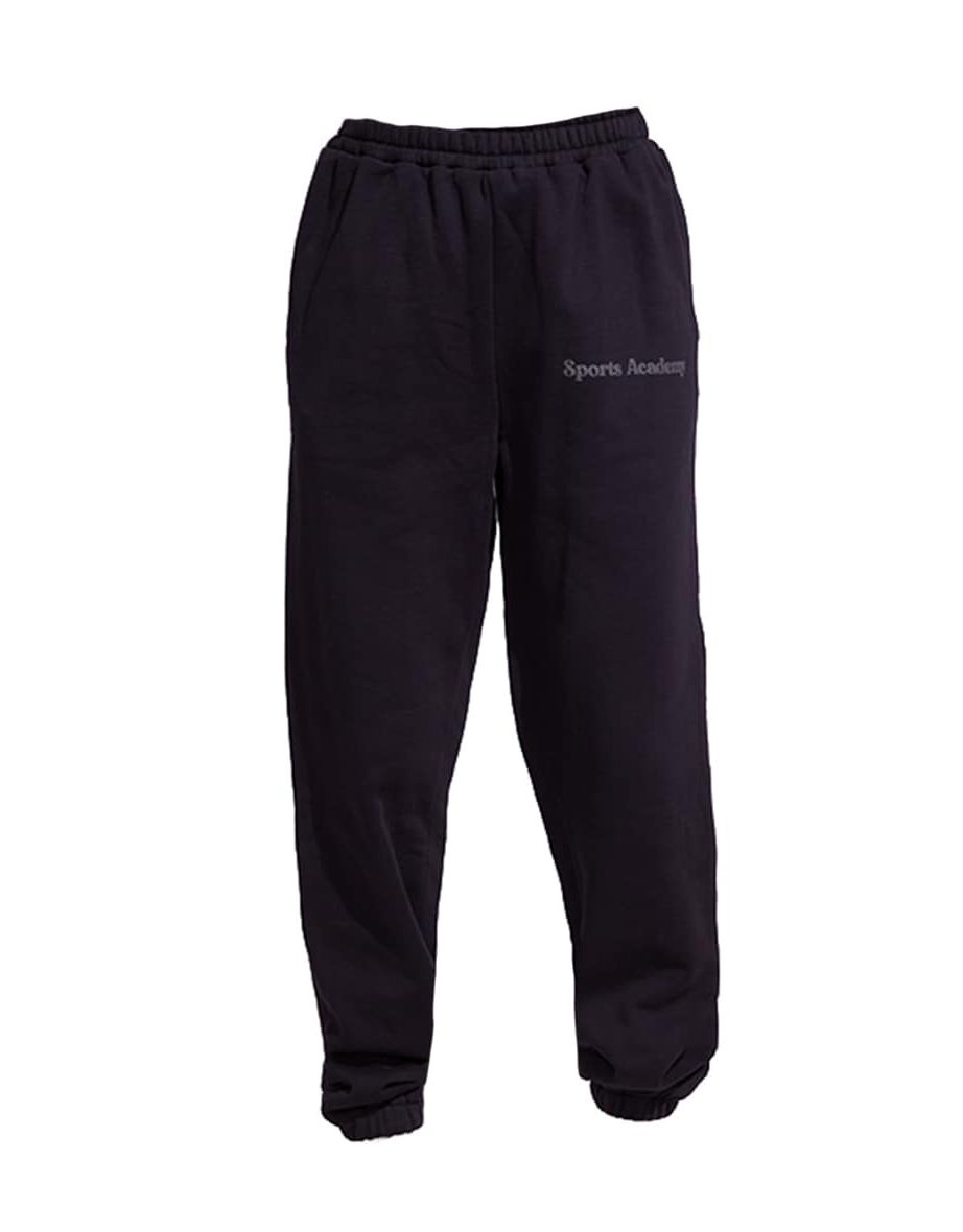 Coal Black Premium Sports Academy Puff Print Oversized Joggers - 4