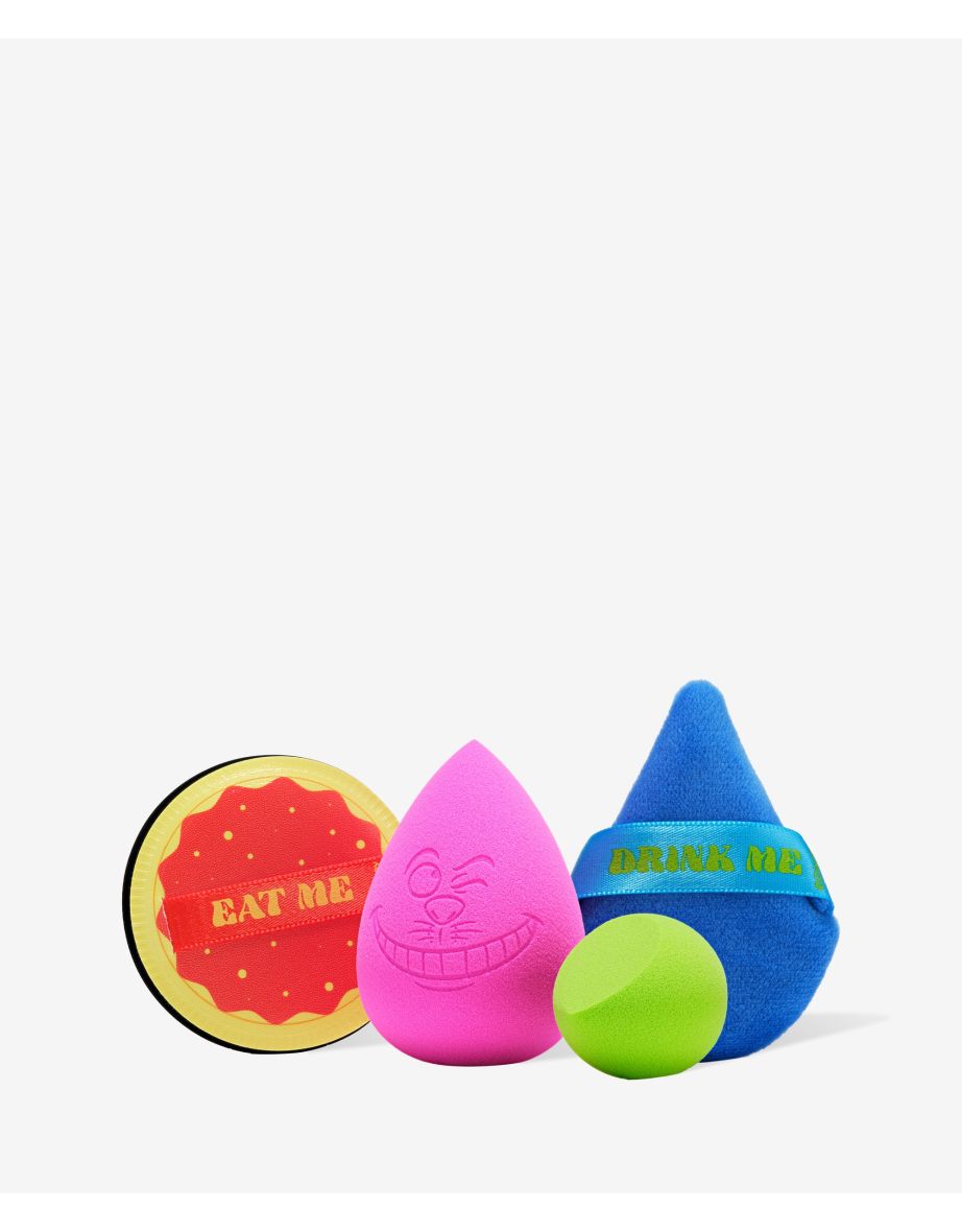Alice in Wonderland Neon 4 piece sponge and puffs set
