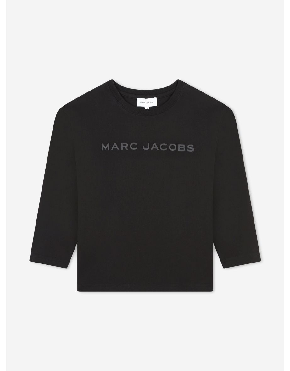 MARC JACOBS Kids Long Sleeve Logo T-Shirt n Black