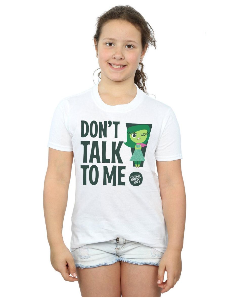Inside Out Girls Don´t Talk To Me Cotton T-Shirt - White - 3