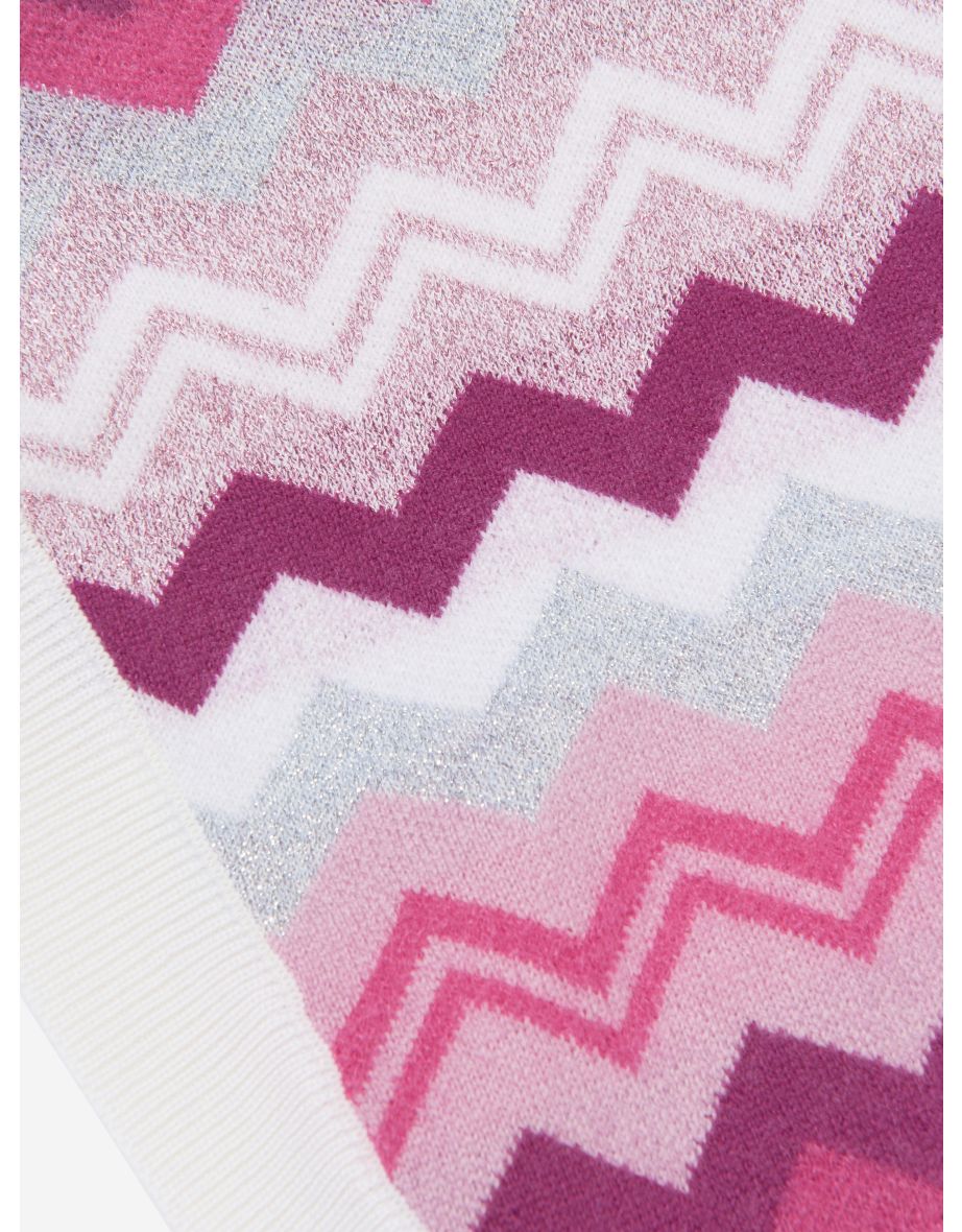 Girls Zigzag Knitted Vest in Pink - 4