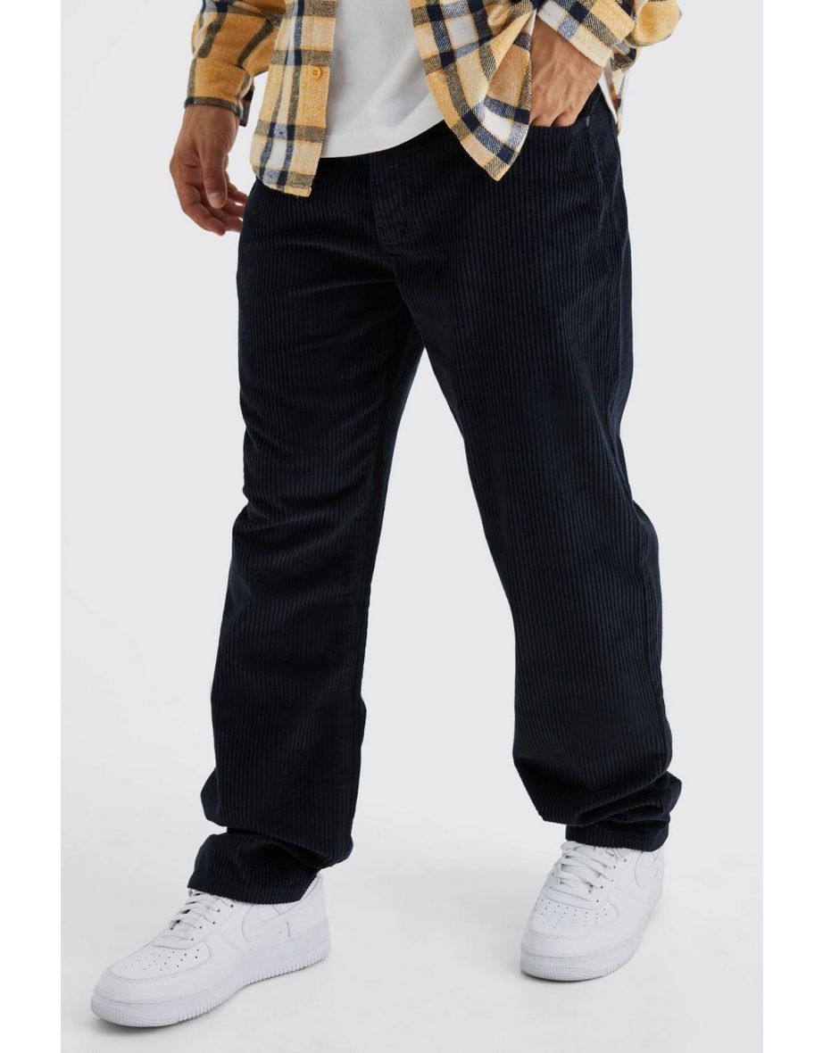 Heavyweight Relaxed Cord Trouser - black