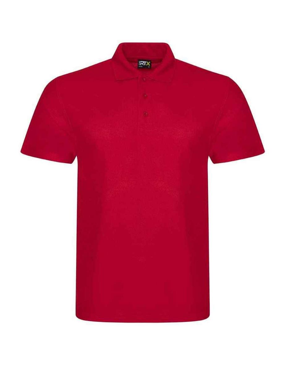 PRO RTX Mens Polyester Polo Shirt - Red