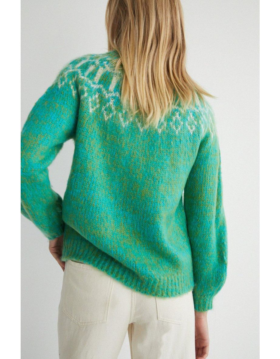 Twisted Fairisle Knit Jumper - 2