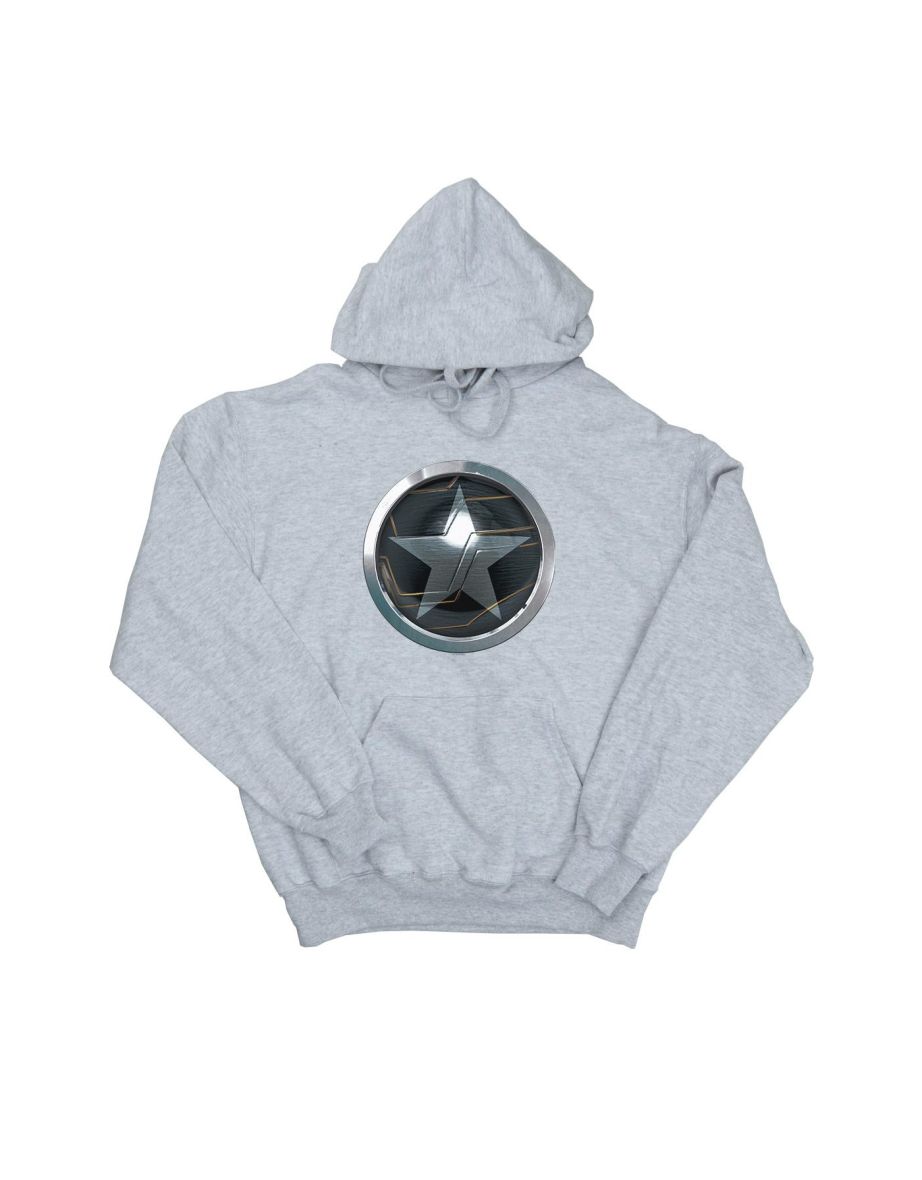 Marvel Boys The Falcon And The Winter Soldier Chest Star Hoodie - Sports Grey