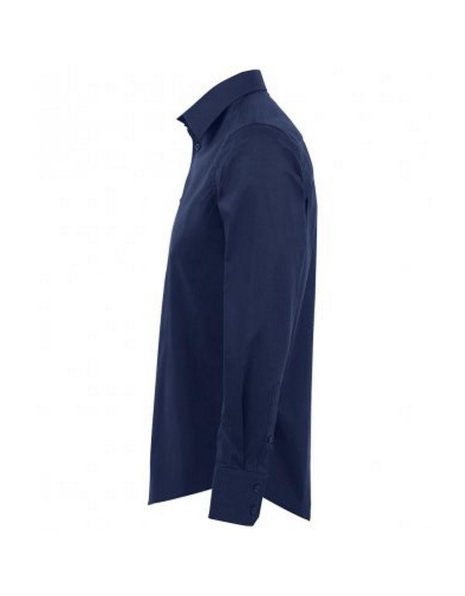 SOLS Mens Brighton Long Sleeve Fitted Work Shirt - Dark Blue - 2