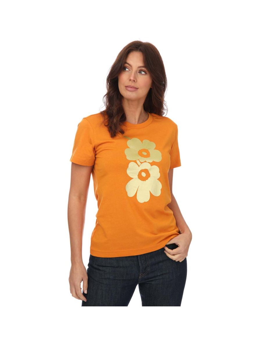 Women's adidas Marimeko Graphic T-Shirt in Orange