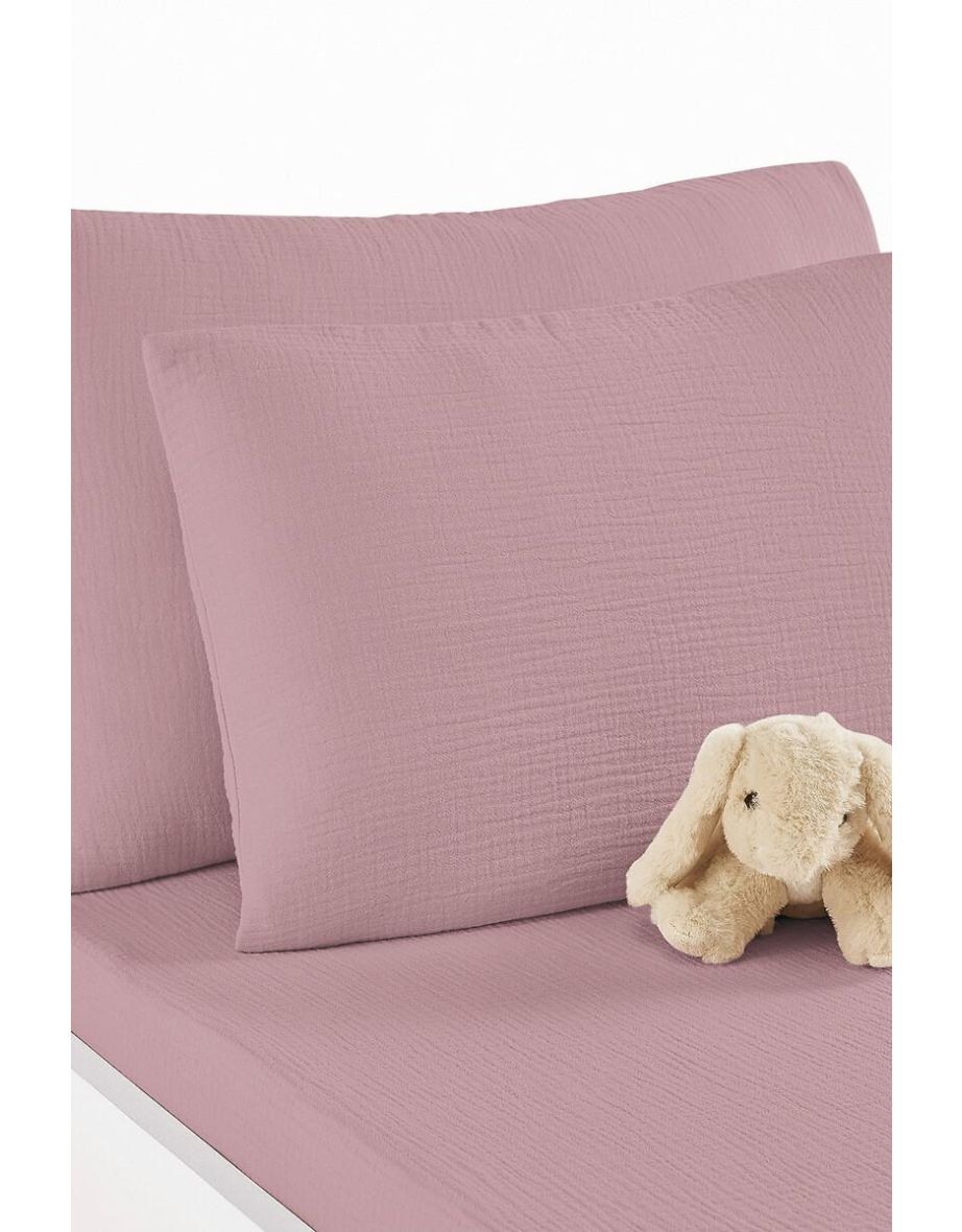 Kumla 100% Cotton Muslin Cot Pillowcase