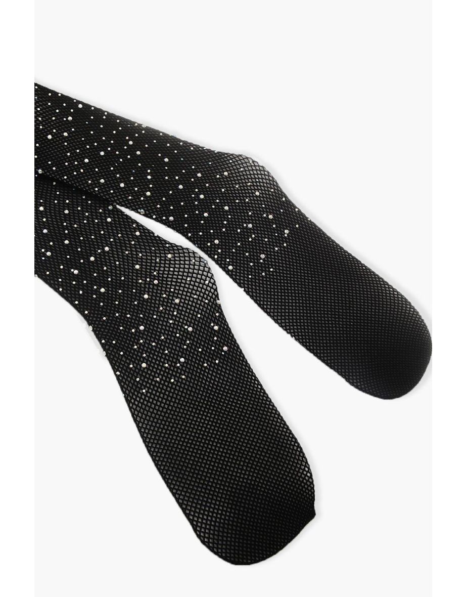 Festival Crystal Fishnet Tights - black - 3