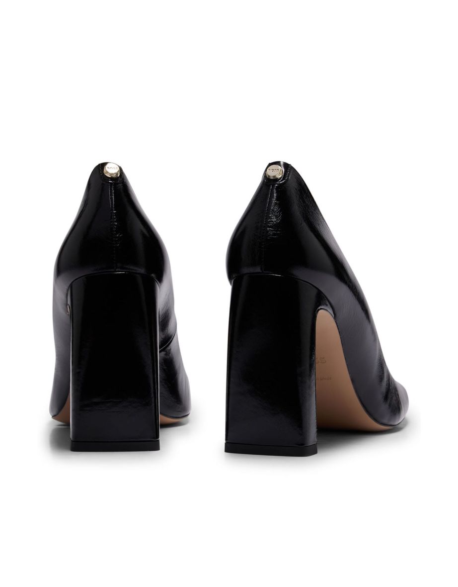 Women's Hugo Boss Rose Square-Toe Pumps in Black - 3
