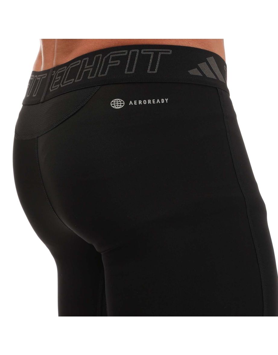 Men's adidas Techfit Training 3/4 Tights in Black - 2