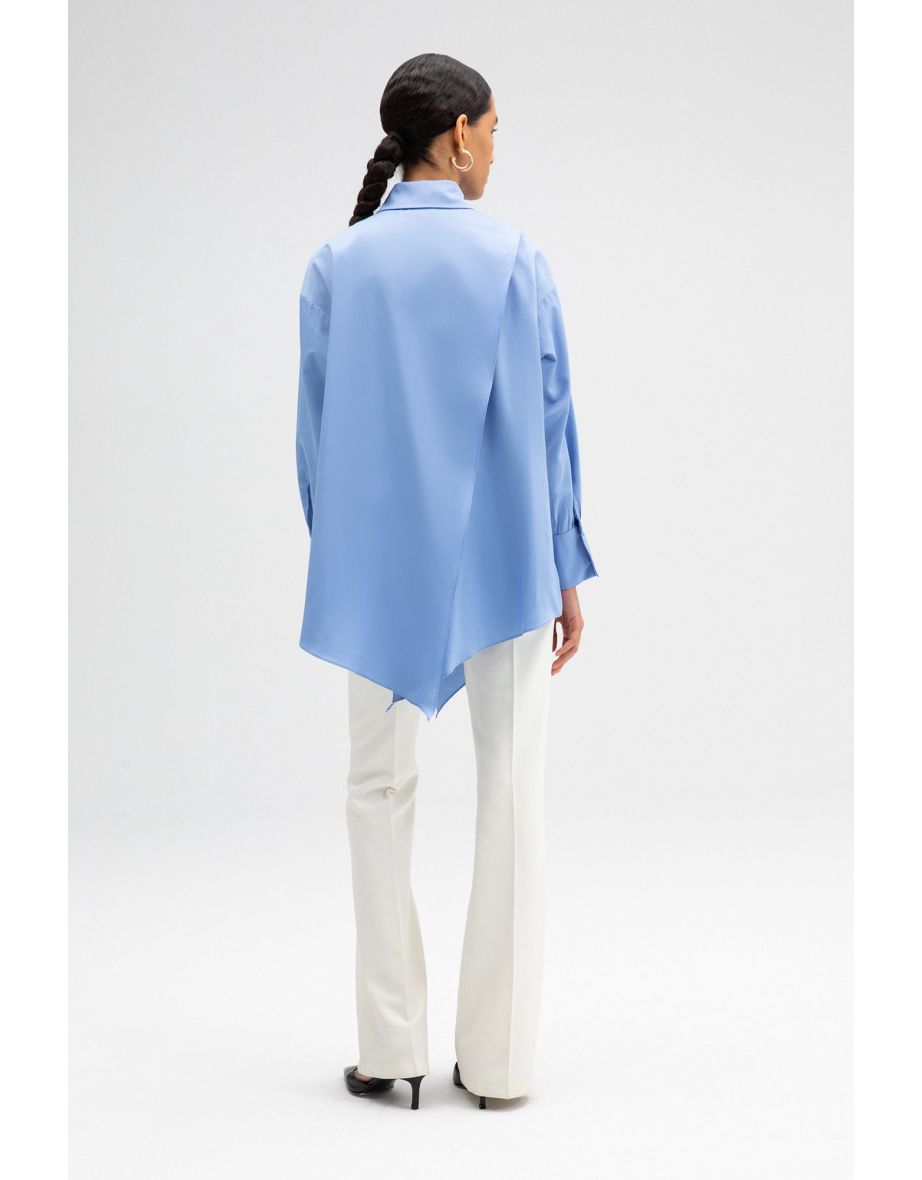 ASYMMETRIC POPLIN TUNIC - 4
