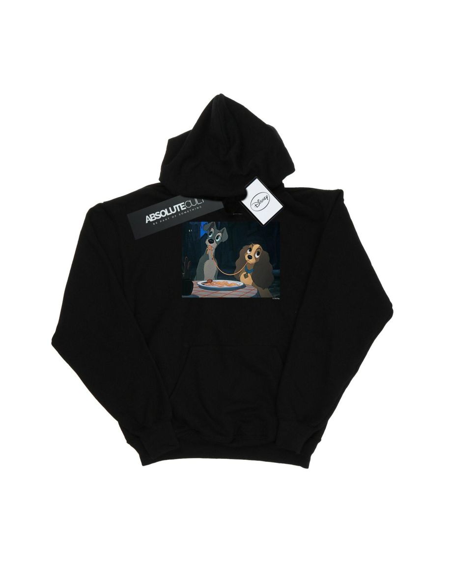 Disney Girls Lady And The Tramp Spaghetti Slurp Hoodie - Black