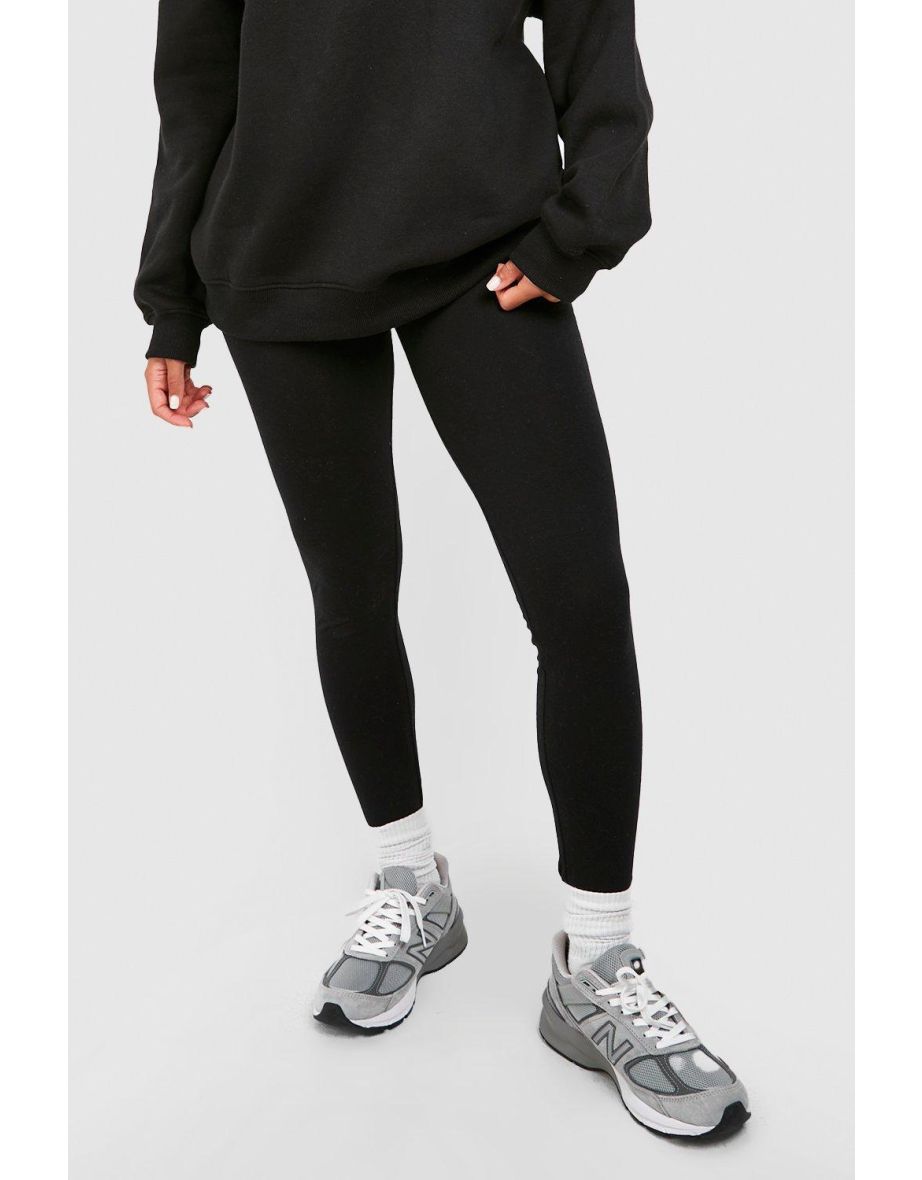 Deep Waistband Basic Legging - black - 3