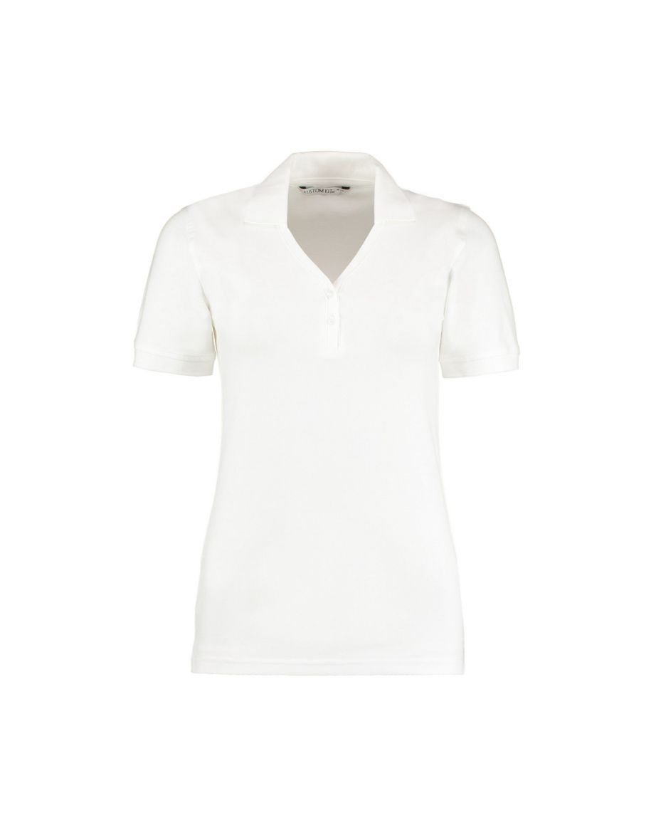 Kustom Kit Womens/Ladies Sophia Comfortec V Neck Polo Shirt - White