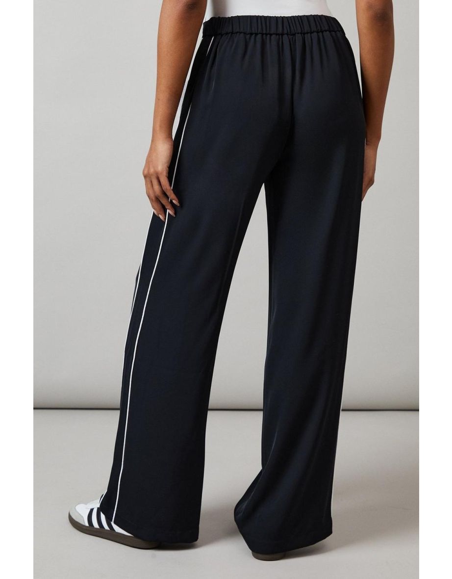 Side Stripe Wide Leg Joggers - 3