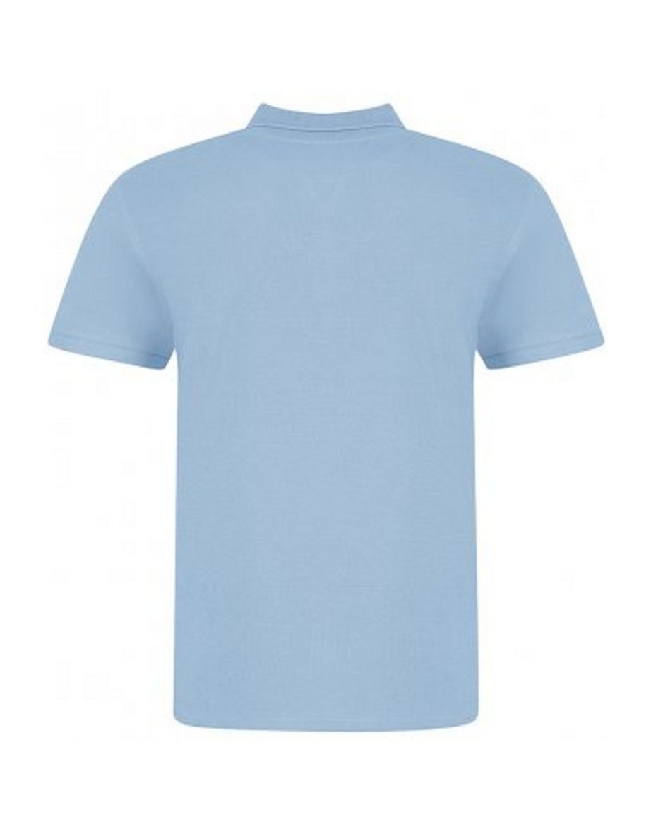 Awdis Mens Piqu Cotton Short-Sleeved Polo Shirt - Sky Blue - 1
