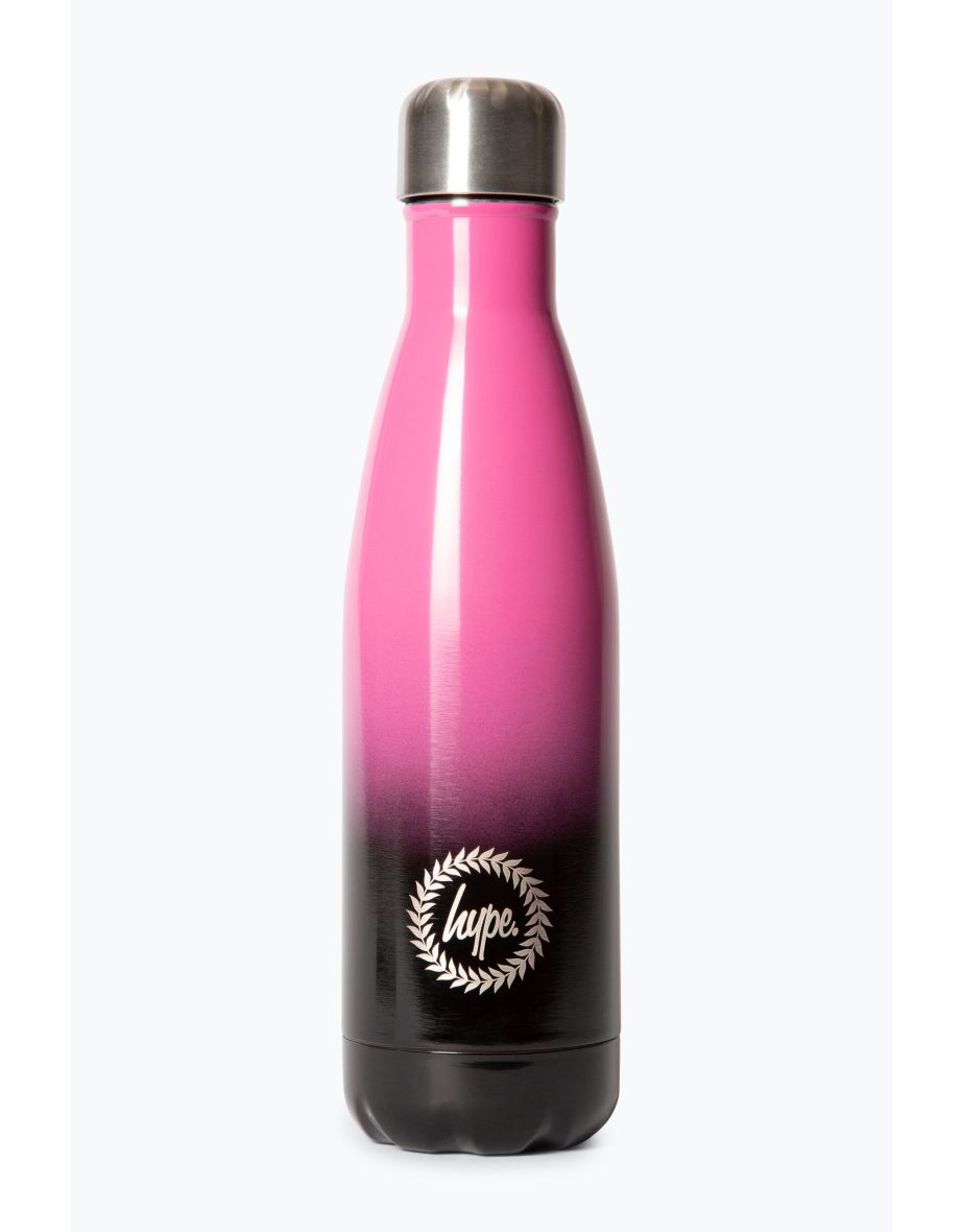 HYPE UNISEX BLACK PINK FADE WATER BOTTLE