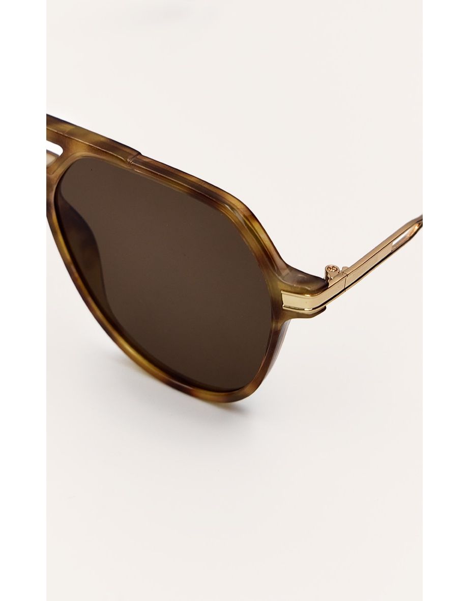 Jeepers Peepers Tan Tortoiseshell Aviator Sunglasses - 3