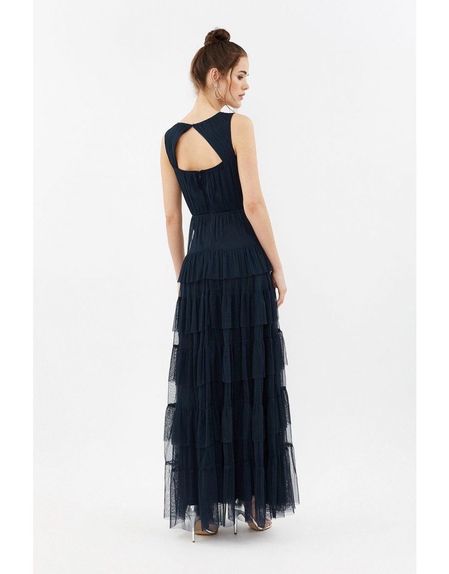 Tulle Tiered Maxi Dress - 2