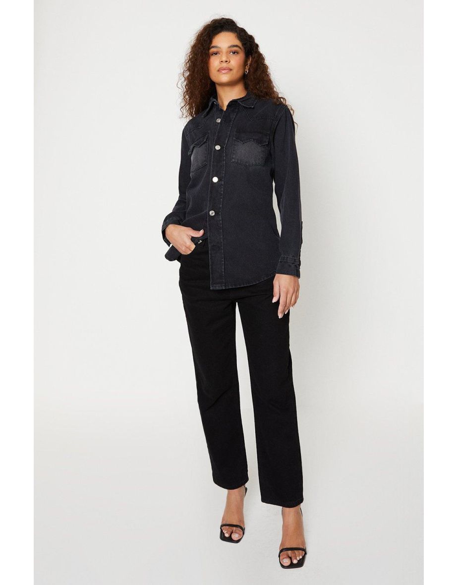 Dorothy perkins denim sales shirt