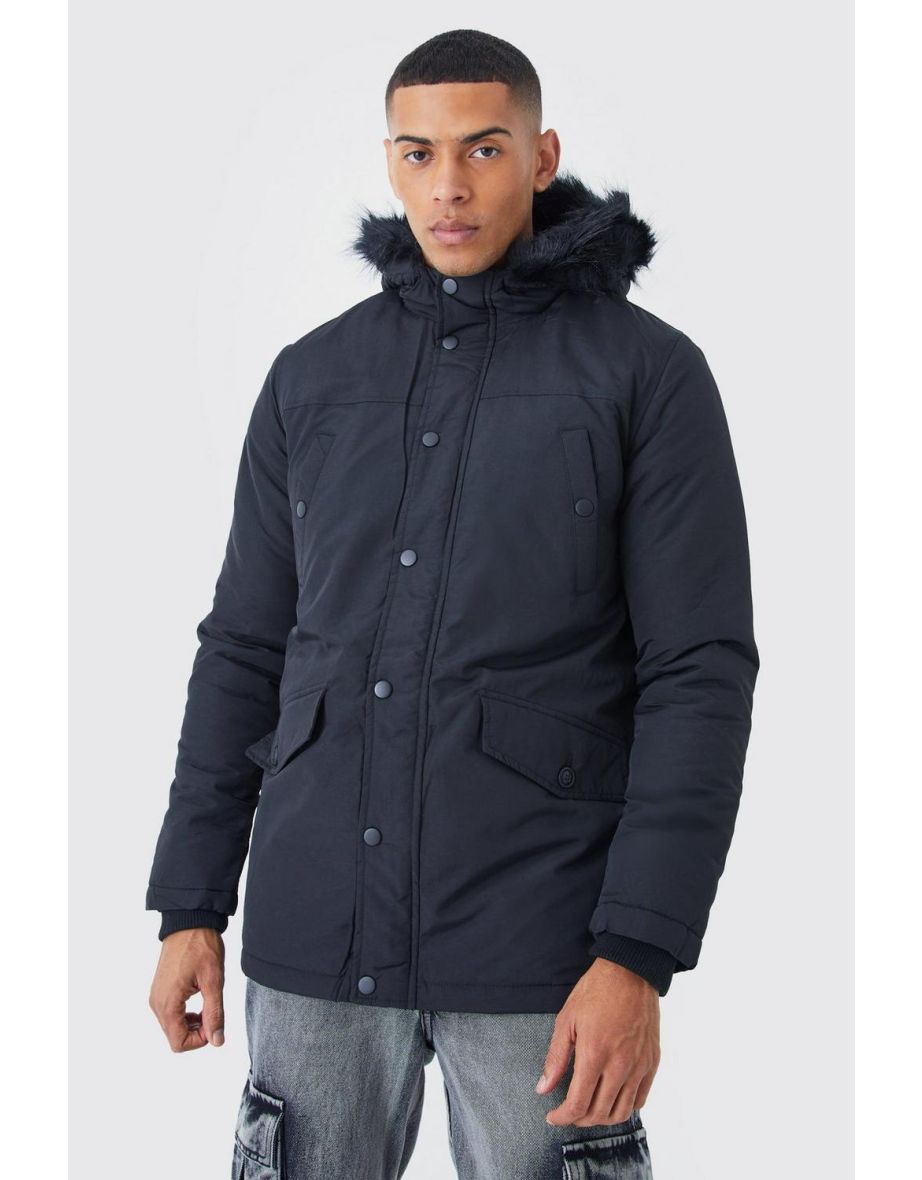 Boohooman parka hotsell