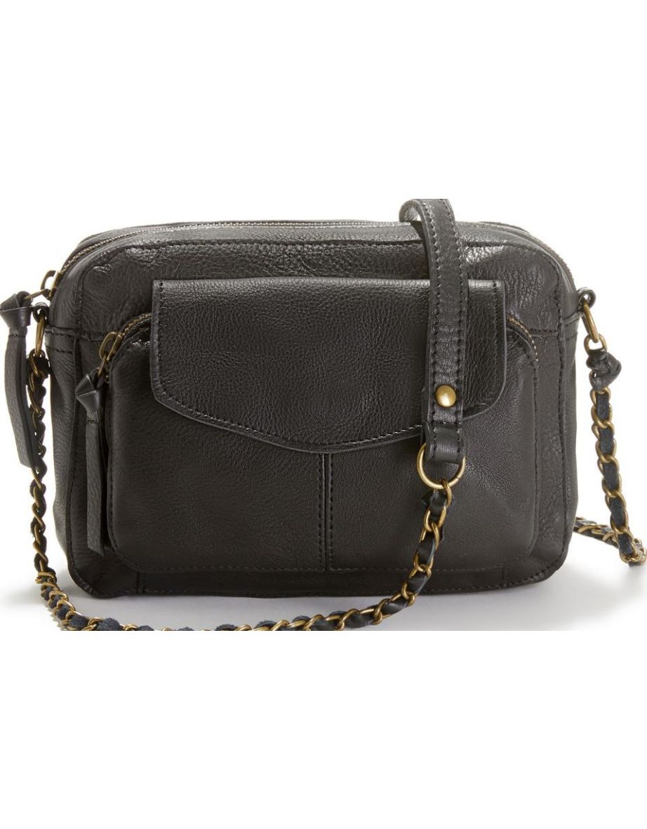 Naina Mini Leather Shoulder Bag with Chain Strap