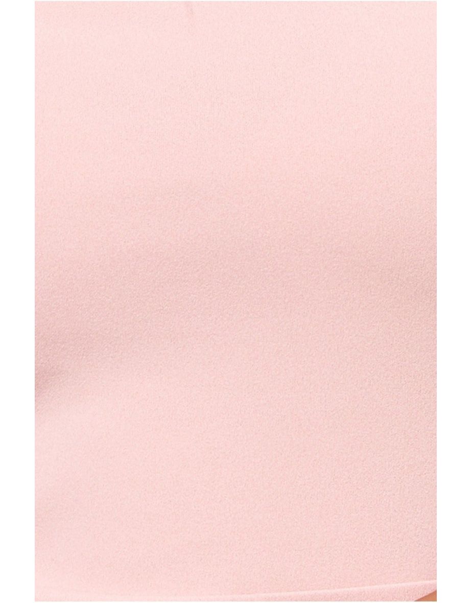 Goddiva Feather Boobtube Midi Dress - Blush - 3