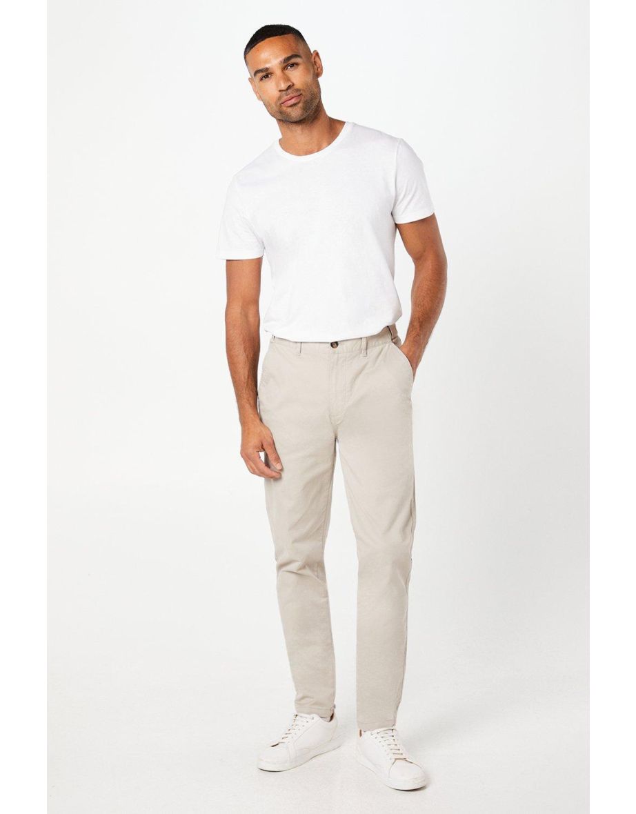 Premium Slim Fit Chino Trouser - natural