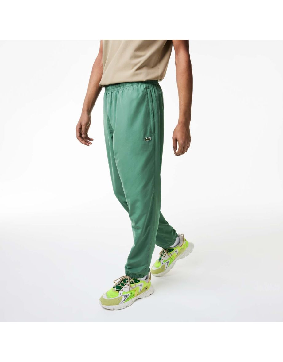 Men's Lacoste Regular Fit Water Repellent Joggers in Green
