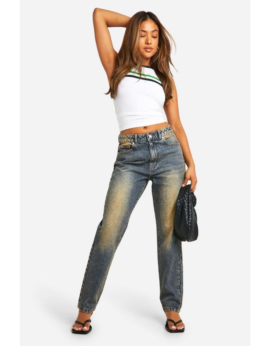Petite Basics High Waisted Mom Jeans
