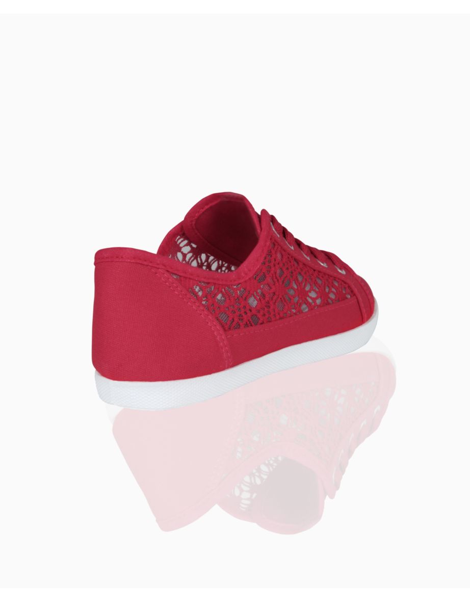 Crochet & Mesh Plimsoll Trainers - 3
