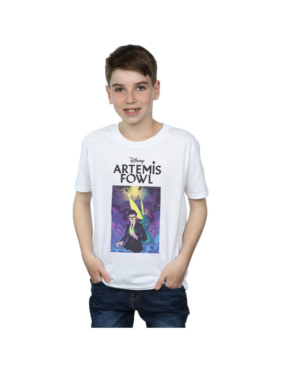Disney Boys Artemis Fowl Book Cover T-Shirt - White