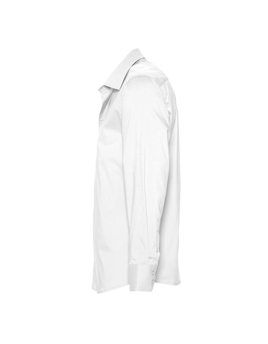 SOLS Mens Brighton Long Sleeve Fitted Work Shirt - White - 2
