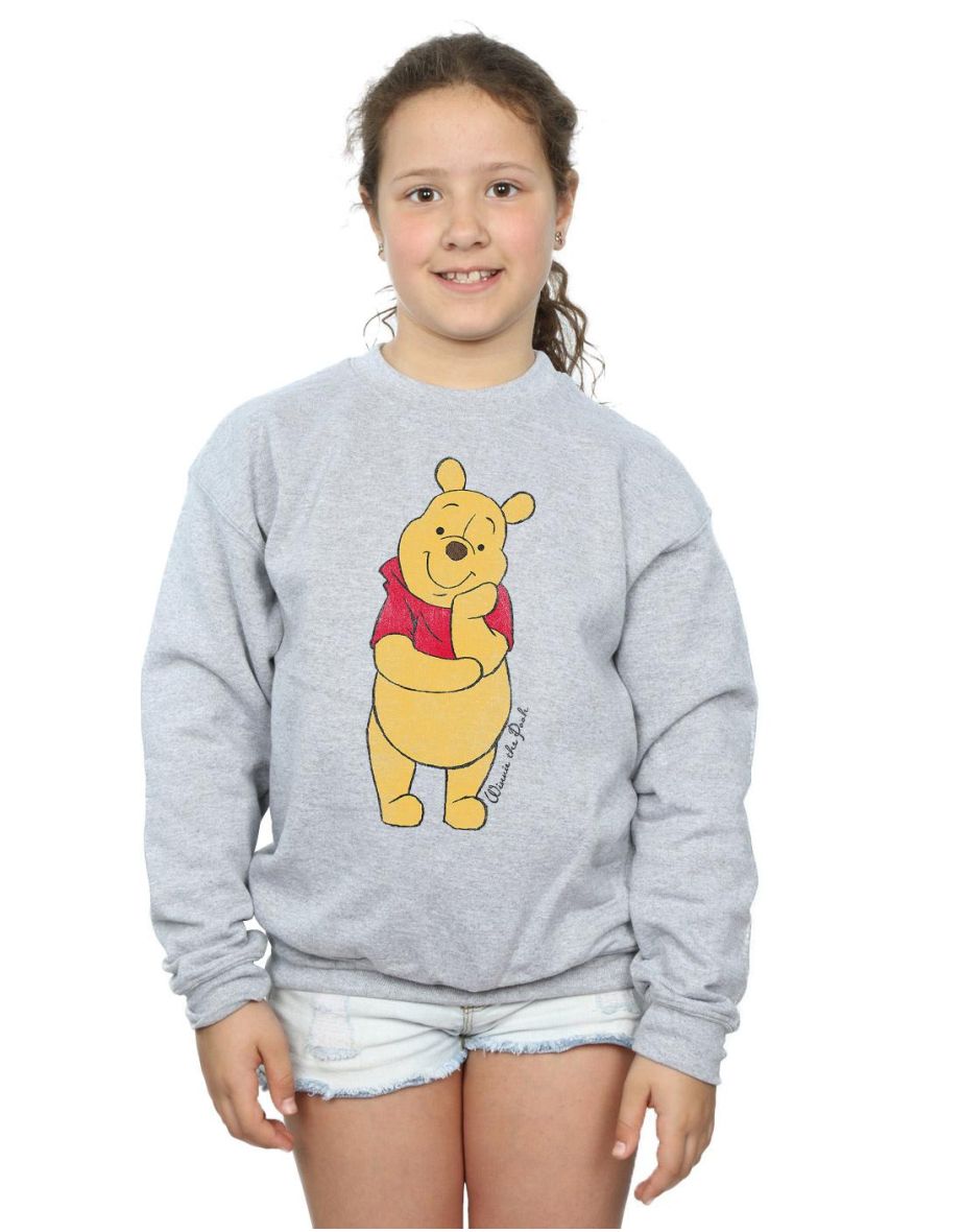 Winnie the Pooh Girls Classic Sweatshirt - Sports Grey