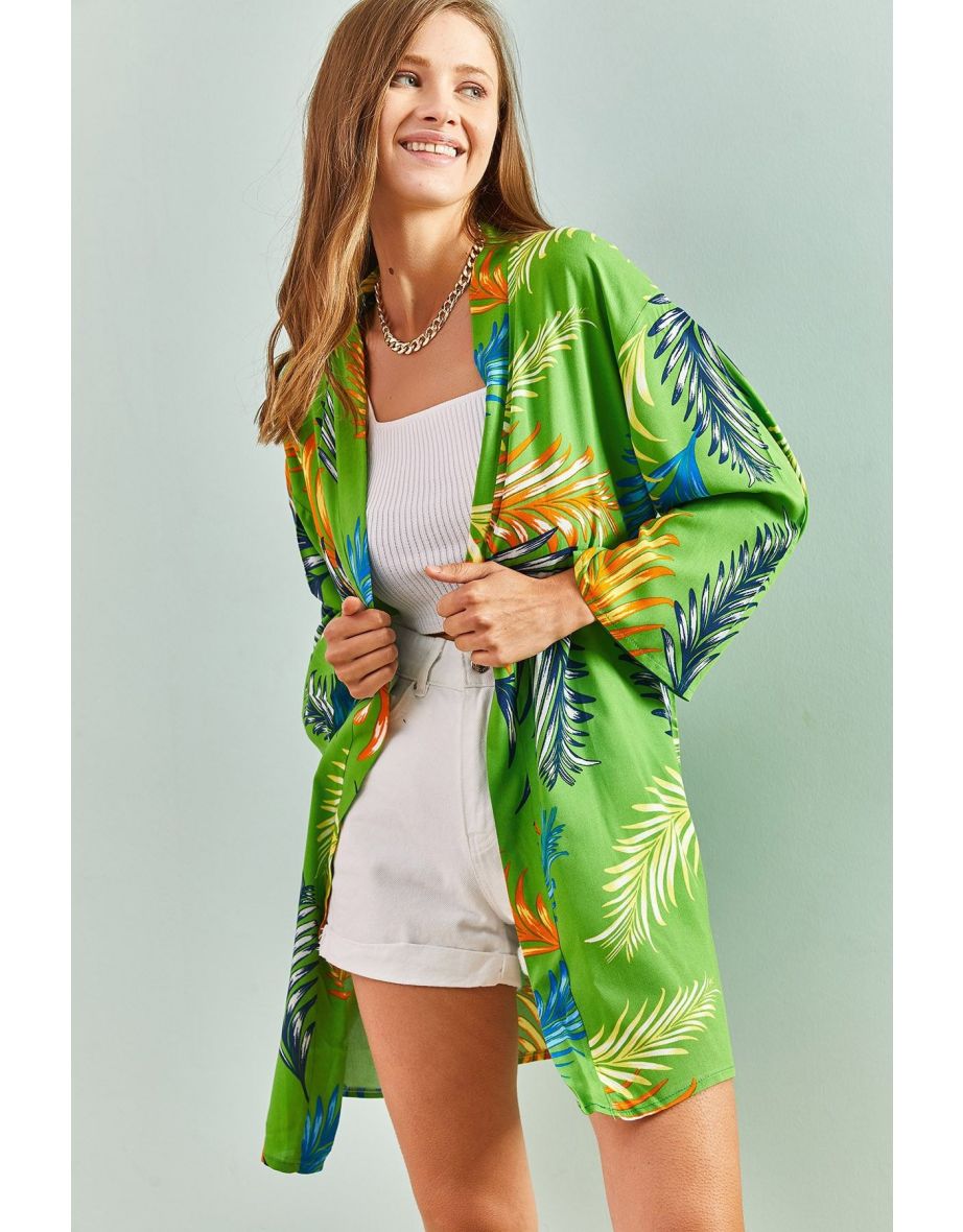 Women's Floral Patterned Kimono