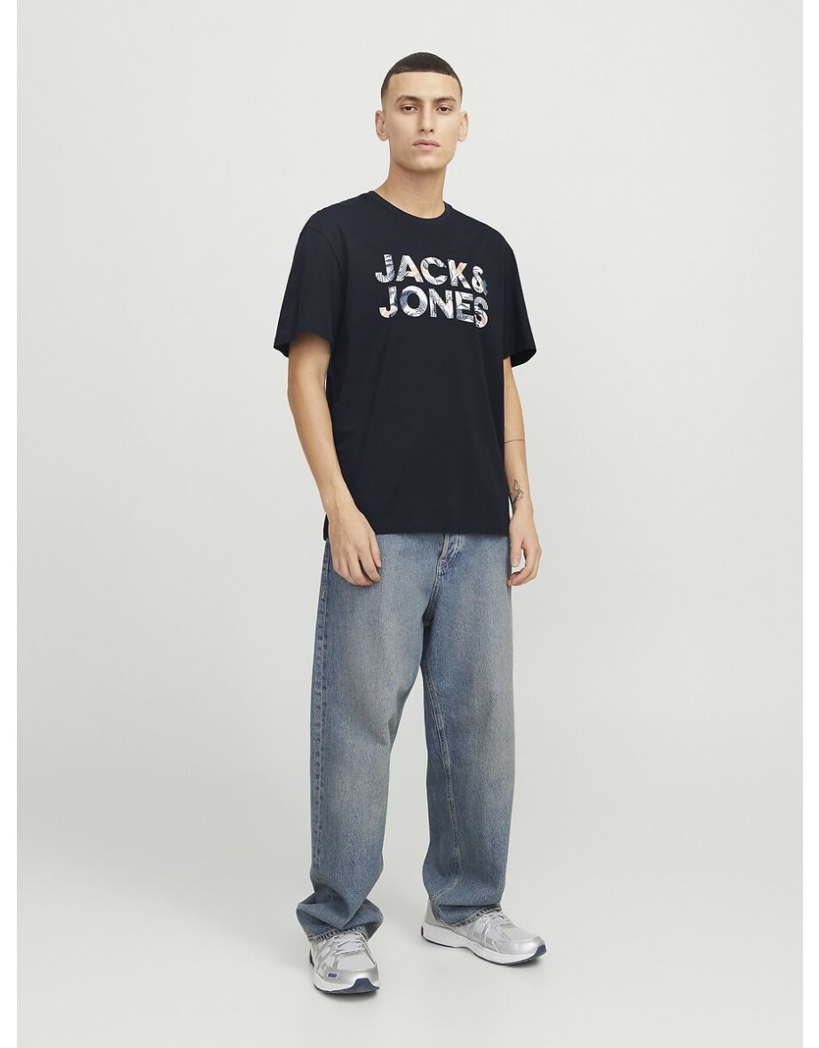 Relaxed T-Shirt with Floral Logo