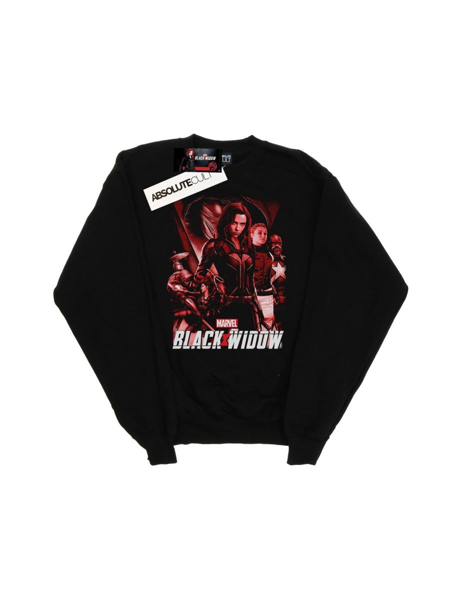 Marvel Boys Black Widow Movie Red Group Sweatshirt - Black - 1