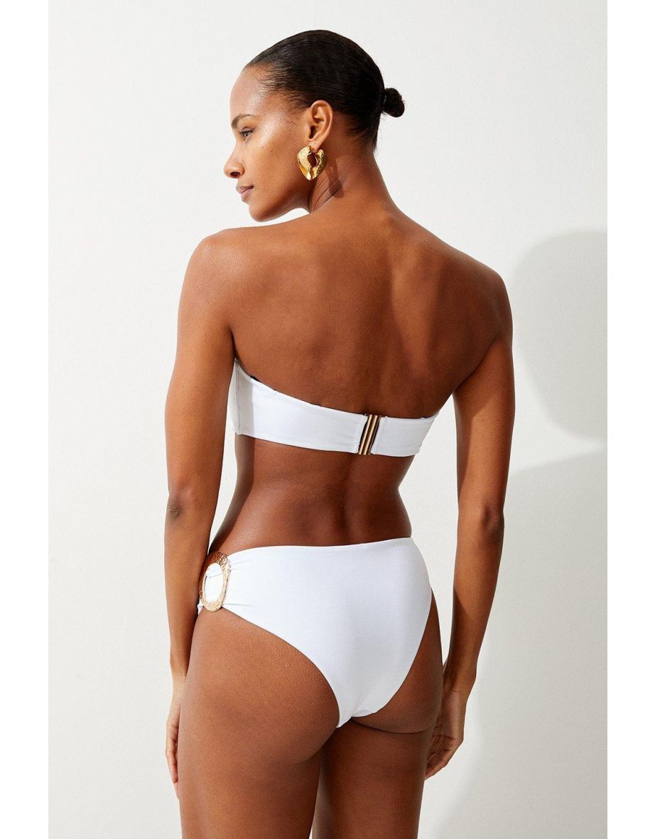 Slinky Trim Detail Cheeky Bikini Bottoms - 2