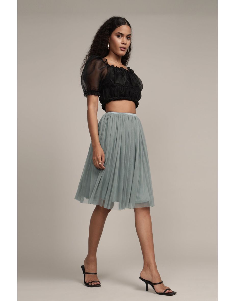 Valentina Skirt in Teal Grey
