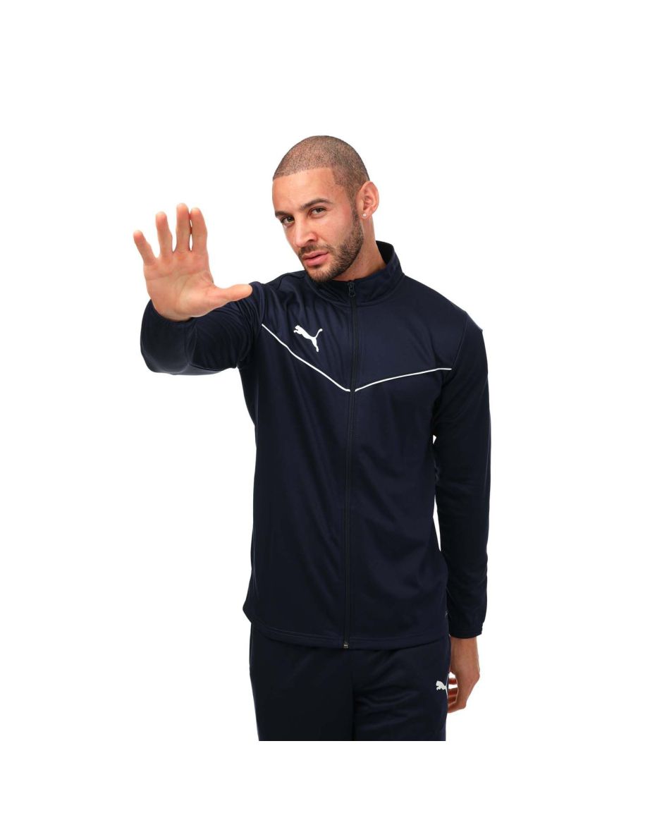 Men's Puma Team Rise Training Poly Jacket in Blue - 4