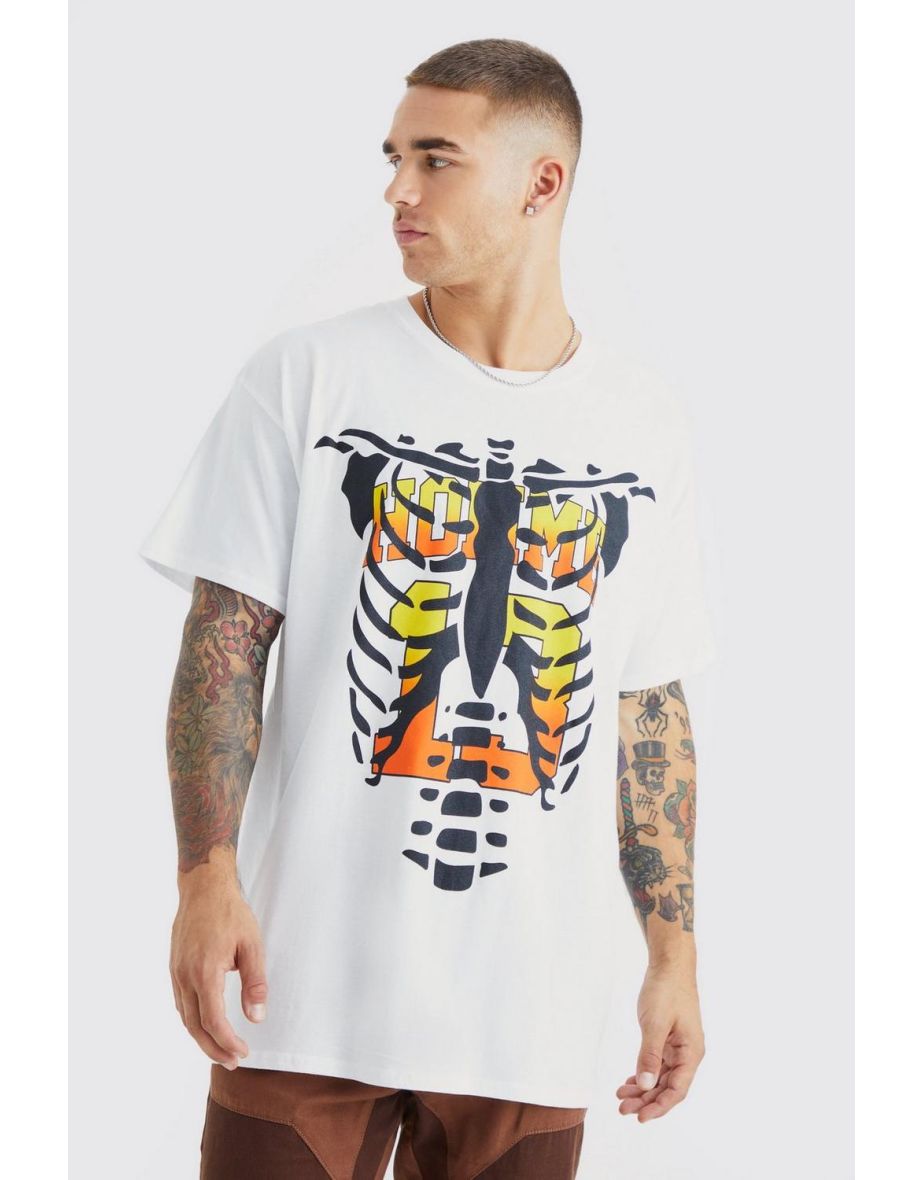 T shirt skull clearance homme