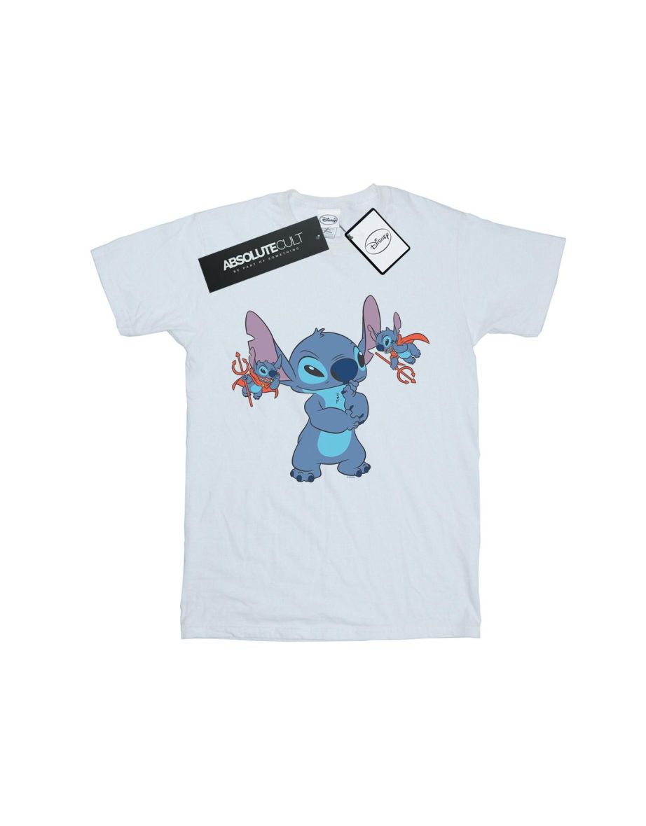 Disney Mens Lilo And Stitch Little Devils T-Shirt - White