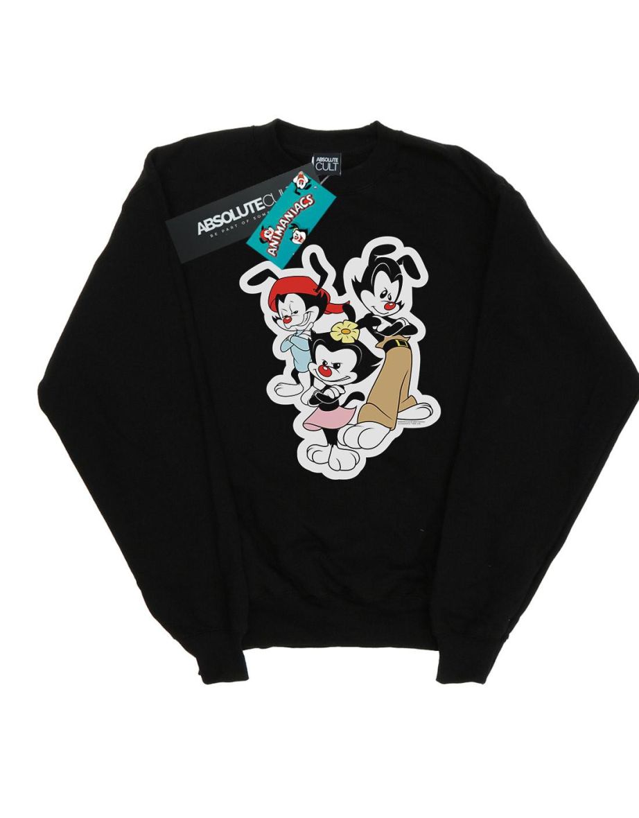Animaniacs Boys Dot Wakko And Yakko Sweatshirt - Black