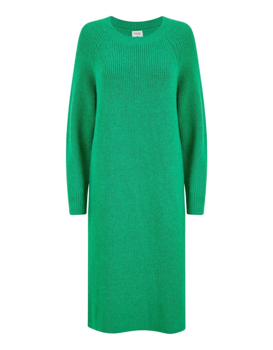 Yumi Green Knitted Midi Dress - 4