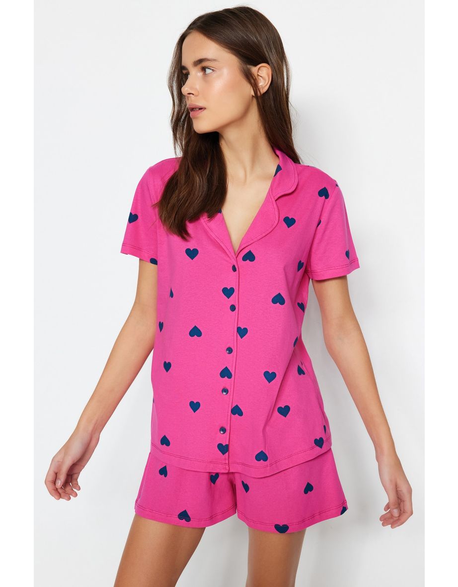 Pajama Set - Pink - Heart