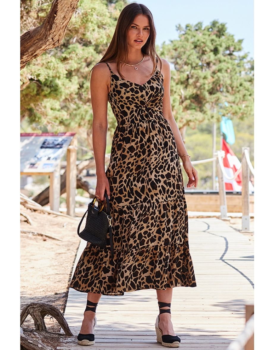 Leopard print holiday dress best sale