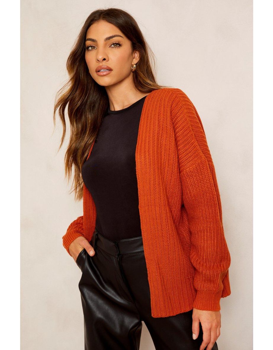 Regular Cardigan - rust - 3