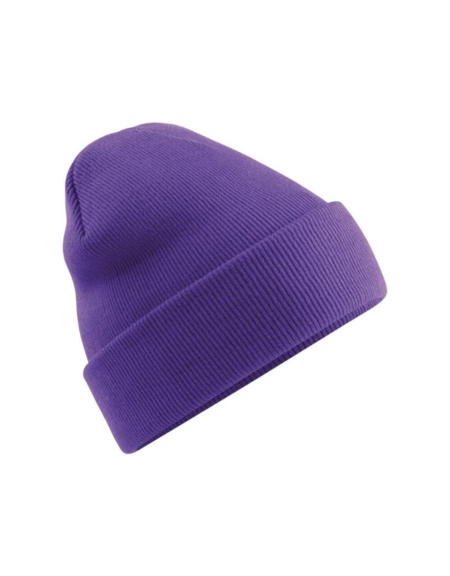 Beechfield Soft Feel Knitted Winter Hat - Purple