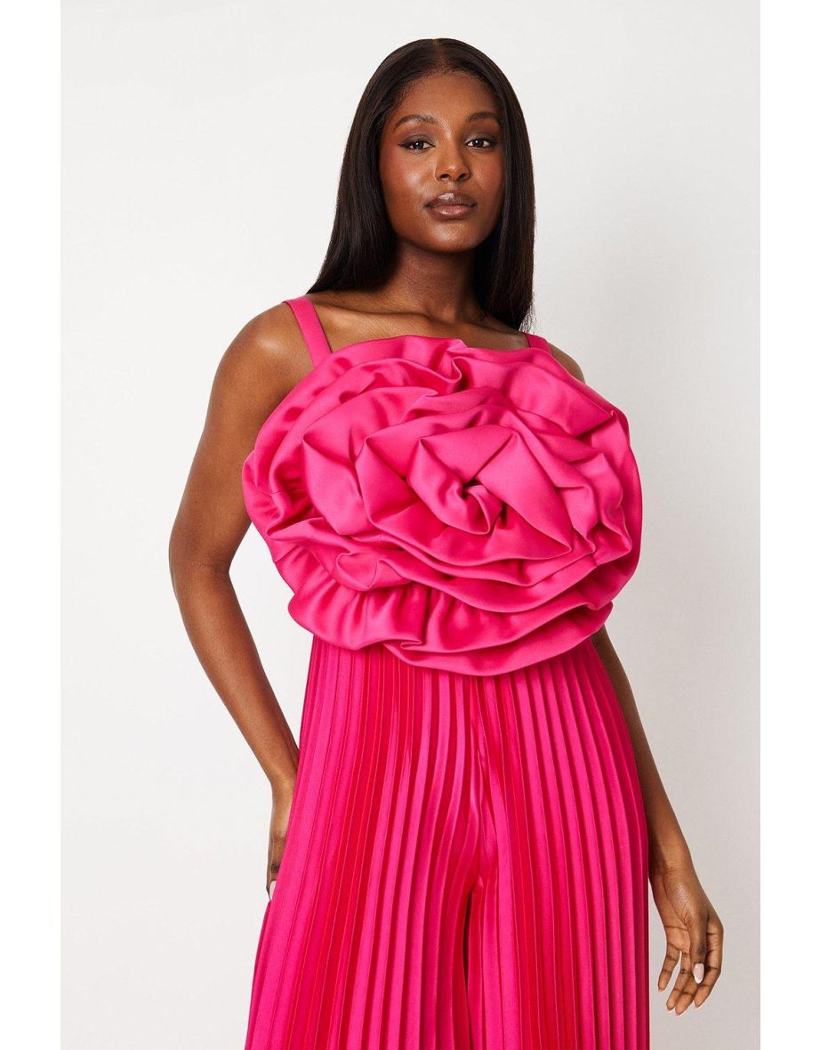 Shop Rose Bodice Pleated Leg Jumpsuit Online in Libya